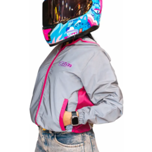 Chaqueta 100% Reflectiva, Para Mujer, Moto, Cicla, Rosada