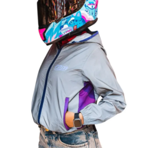 Chaqueta 100% Reflectiva, Para Mujer, Moto, Cicla, Morada